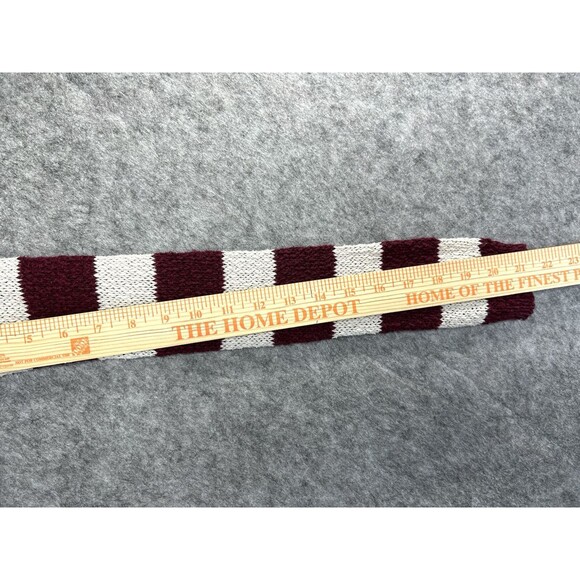 Hollister Cropped Sweater M Red White Stripe Roll Neck Loose Knit Distressed Y2K - Picture 10 of 12